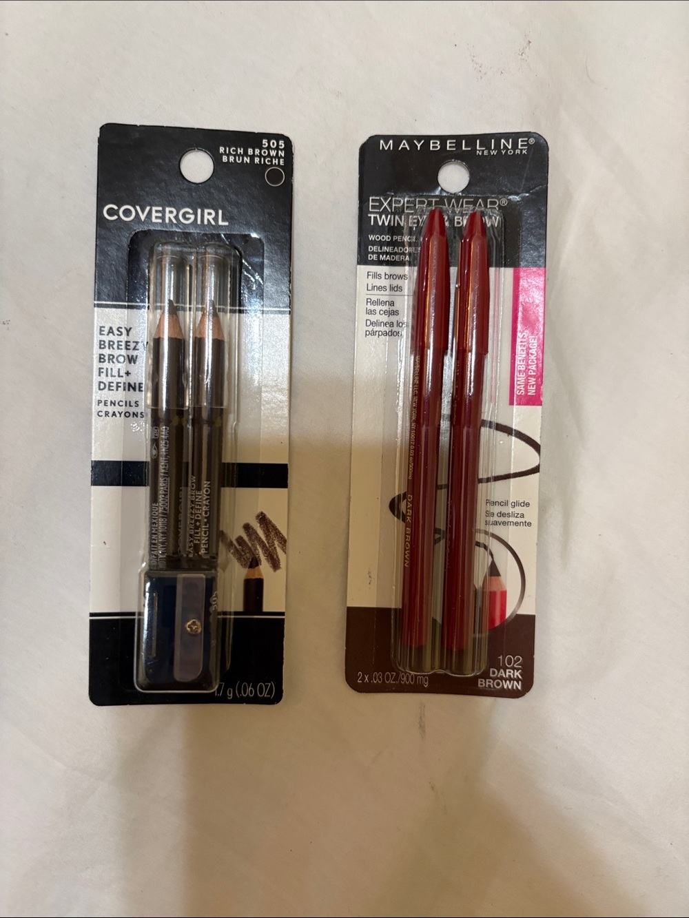 Maybelline ExpertWear Twin Eyebrow Pencils - Dark Brown price firm for both.